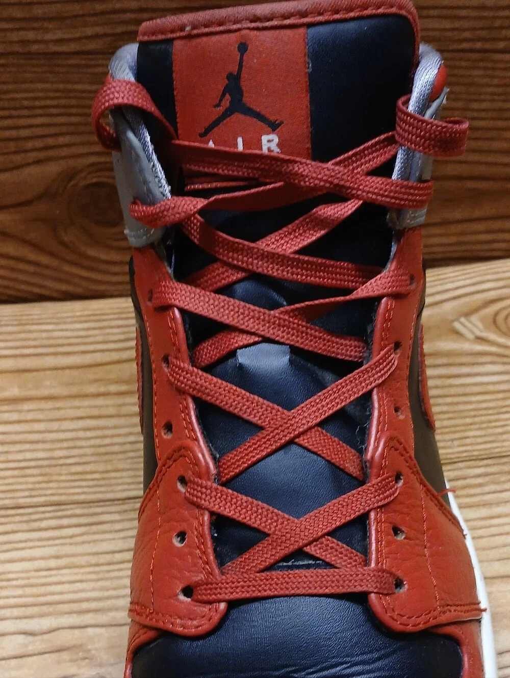 Vintage Nike Air Jordan Mid Fire Red Gray Men’s High-Top Basketball Sneakers